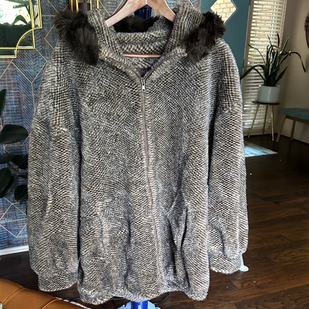 Vintage Jacobson's Faux Fur Hooded Jacket